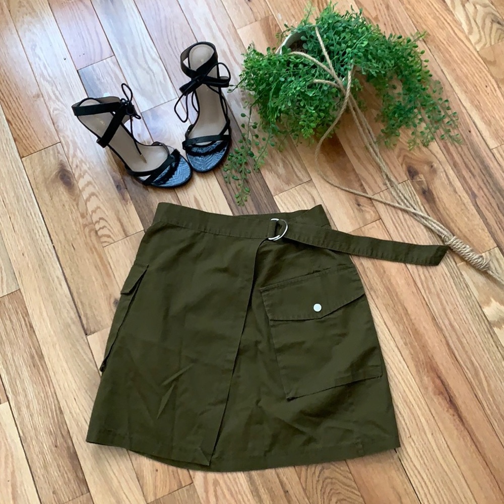 Wrap Military Skirt